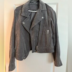 Blank NYC suede leather biker jacket